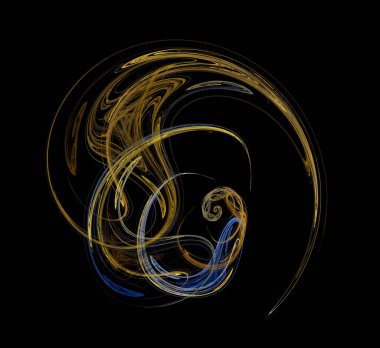 Dijital fraktal resimlerinden birinin resmi