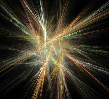 Dijital fraktal resimlerinden birinin resmi