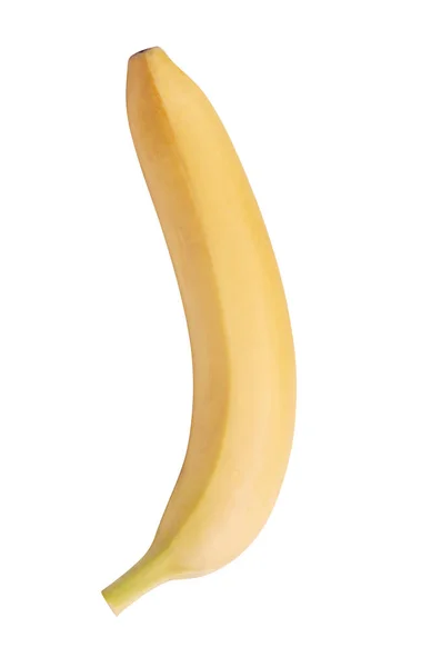 Surový Žlutý Banán Izolovaný — Stock fotografie