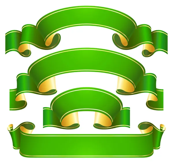 Light green ribbon banner icon web design element Vector Image