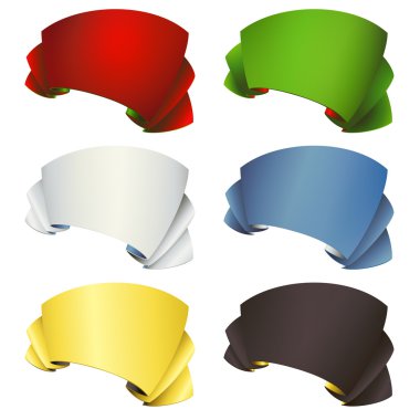 Şerit Banner renk, set vektör