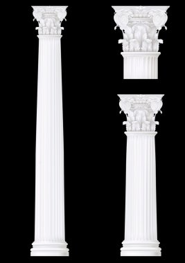 Classic style column set ,vector drawing clipart