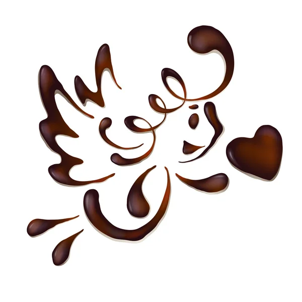 Chocolade angel, vector — Stockvector