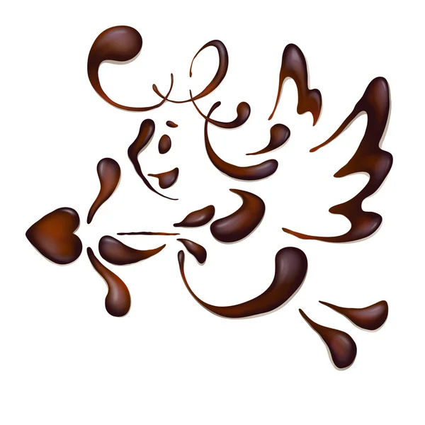 Шоколадный ангел, вектор — стоковый вектор