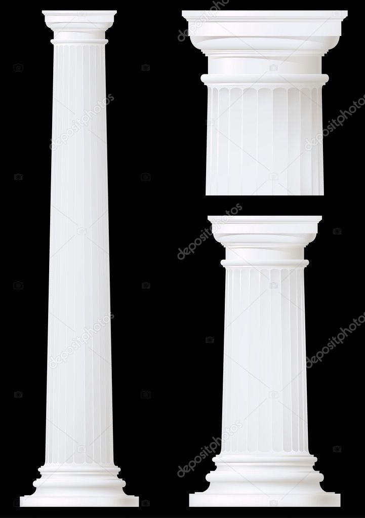 Classic style column set ,vector drawing