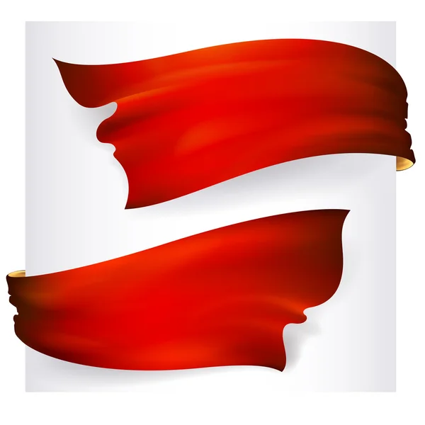 Червона стрічка банери — стоковий вектор