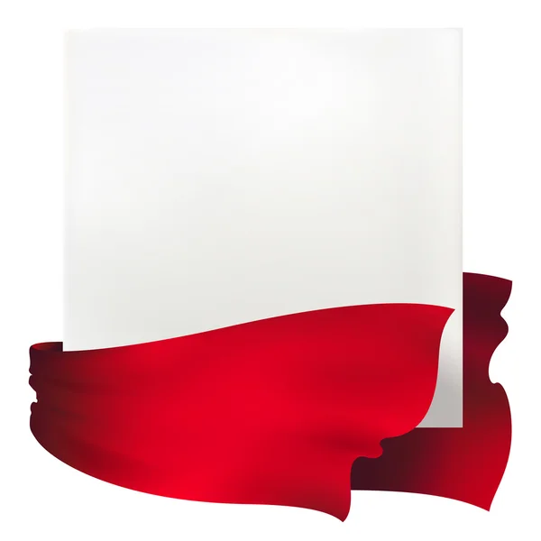 Nastro rosso banner — Vettoriale Stock