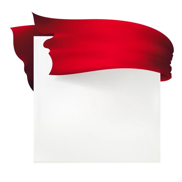 Röd banderoll — Stock vektor