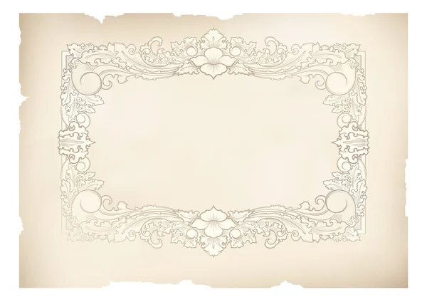 Винтажная рамка старая бумага, векторный рисунок — стоковый вектор