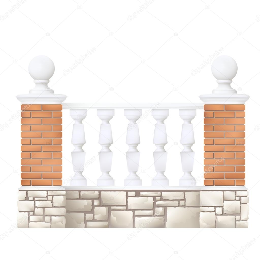 Balustrade,vector drawing