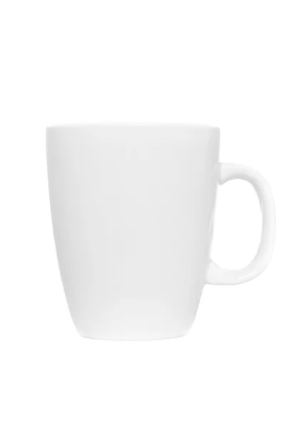 클리핑 경로와 흰색 배경에 커피 컵의 클로즈업 — 스톡 사진