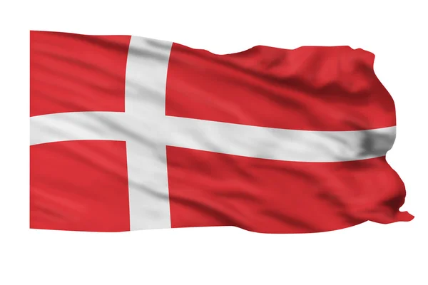 Vlag van Denemarken. — Stockfoto