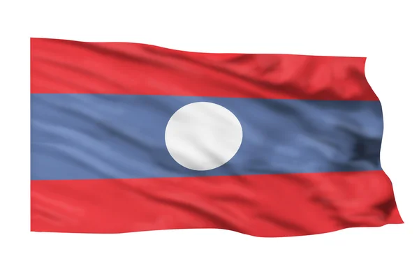 Vlag van Laos. — Stockfoto