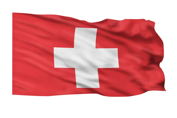 Swiss vlag. — Stockfoto