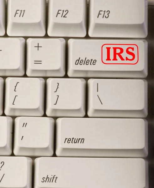 IRS delete-knappen. — Stockfoto