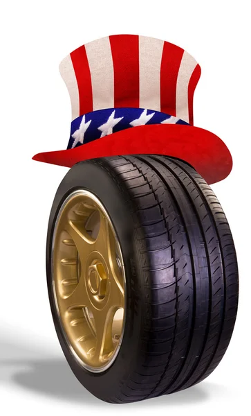 Americký pneumatika. — Stock fotografie