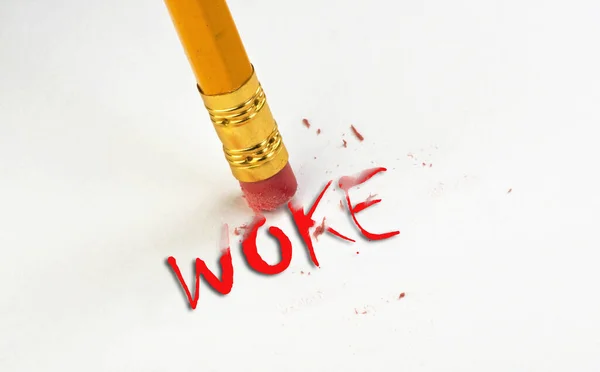 Woke Être Effacé Par Gomme Crayon — Photo