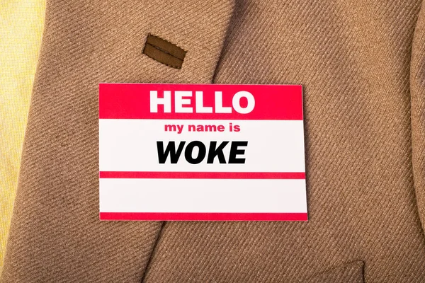 Name Woke Name Tag Jacket — Stok fotoğraf