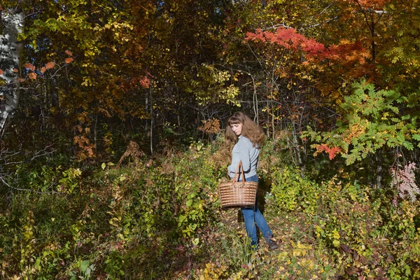 Menina na floresta — Fotografia de Stock