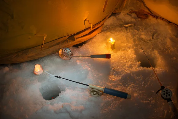 Kış balıkçılık — Stok fotoğraf