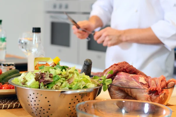 Chef cook preparing for cooking — Stock Photo, Image