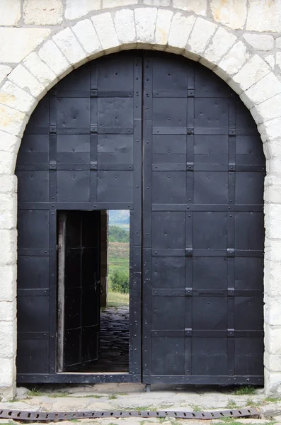 Великі залізні ворота в замку — стокове фото