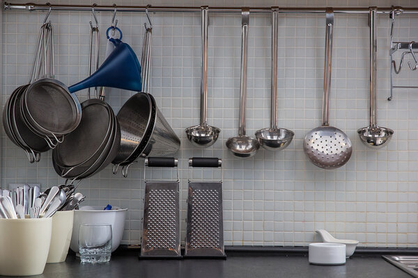 Some utensil on the kitchen