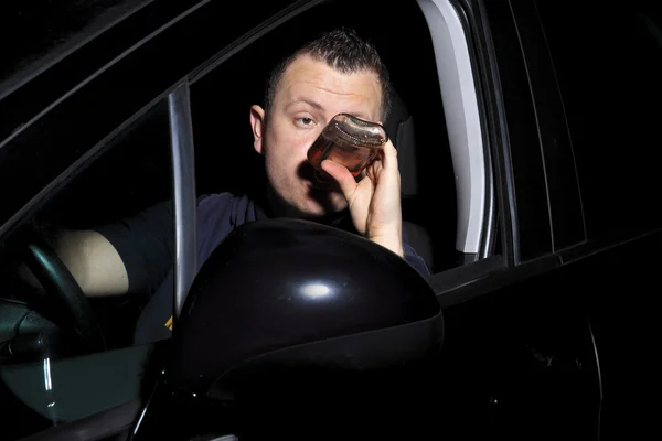 Dronken bestuurder veroorzaakt een ongeval — Stockfoto
