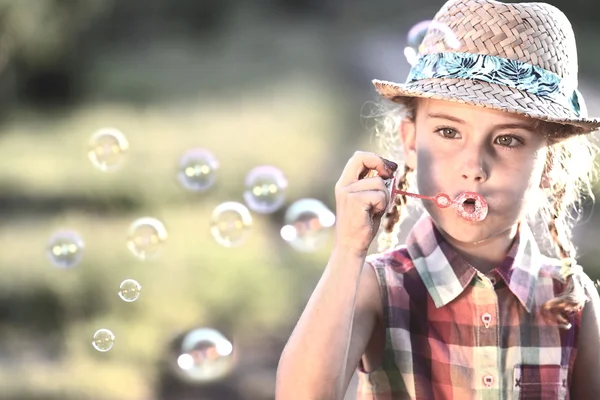 Girl in a hat — Stock Photo, Image