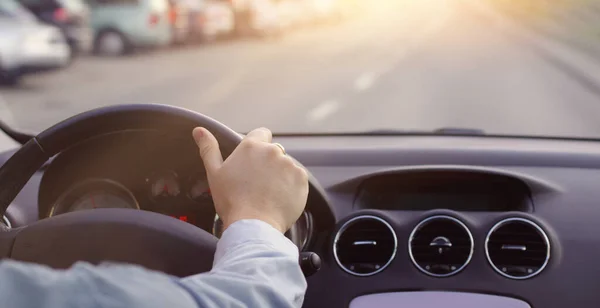 Autofahren Einem Sonnigen Tag — Stockfoto