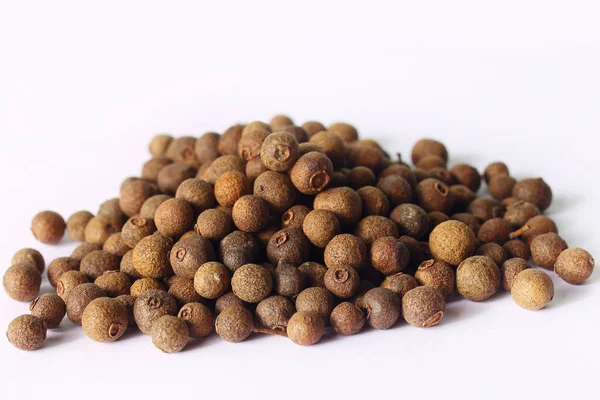 Aromatic Allspice White Background Royalty Free Φωτογραφίες Αρχείου