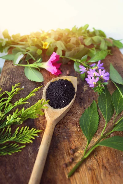 Aromatic Healthy Tasty Black Cumin Kitchen Photos De Stock Libres De Droits