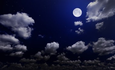 Ayla gece gökyüzü