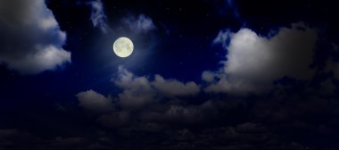 Ayla gece gökyüzü