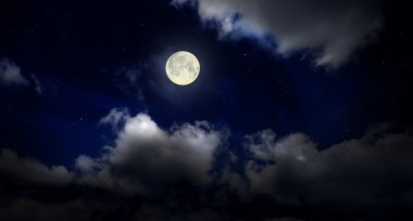 Ayla gece gökyüzü