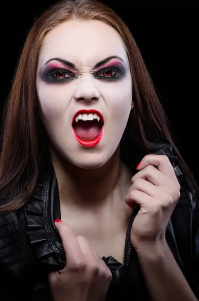 Young beautiful vampire woman — Stock Photo, Image