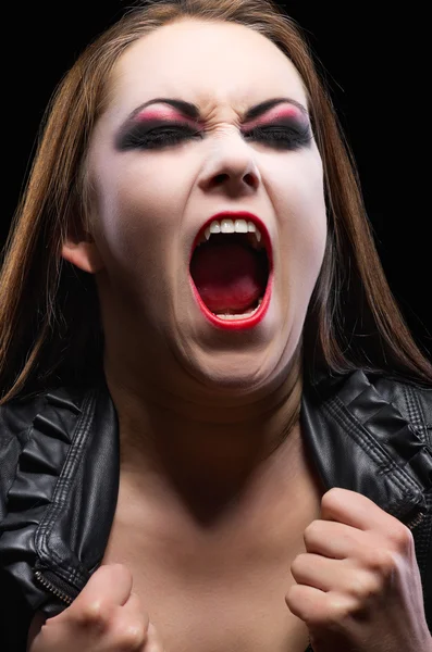 Junge Vampirmädchen isoliert — Stockfoto