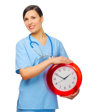 genç bir doktor ile masa saati