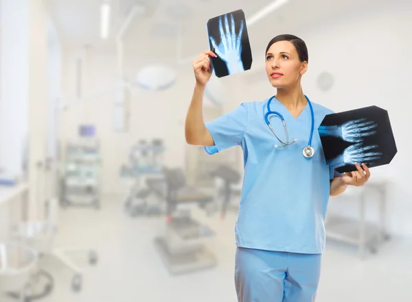 Young doctor with x-ray — Stock Photo, Image