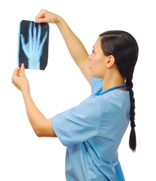 Young doctor with x-ray Stock Photo