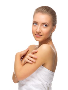 izole sağlıklı genç bir kadın