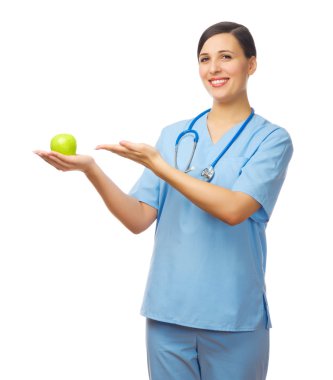 Doktor ile yeşil elma