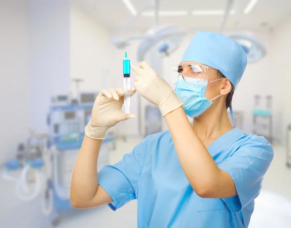 Doctor with syringe — Stock Photo, Image