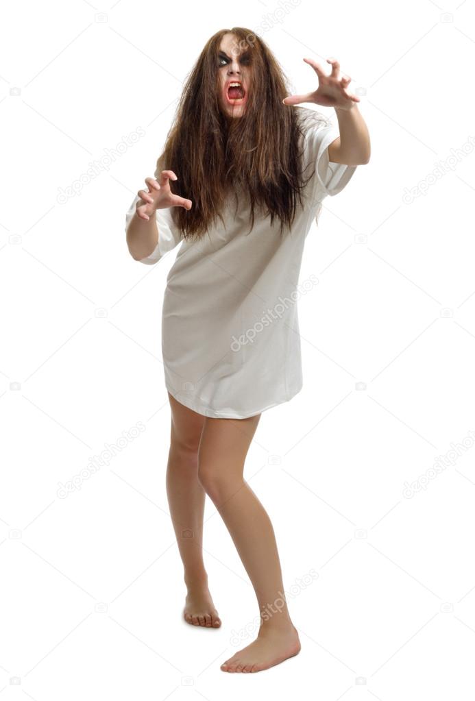 Zombie girl isolated — Stock Photo © rbvrbv 30267367