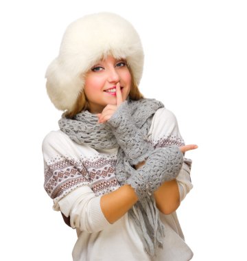 genç gülümseyen kız şovları jest işaret