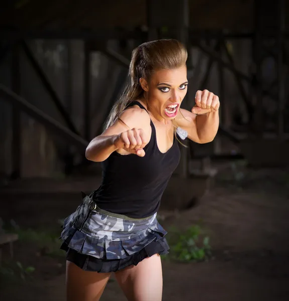 Woman in uniform (normal version) — Stock Photo, Image