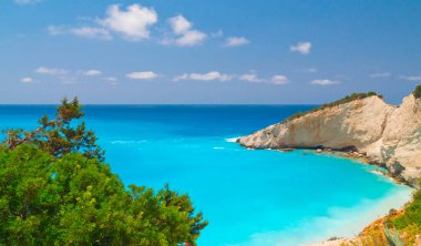 Porto katsiki beach lefkada Adası Yunanistan