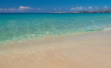 Yunanistan 'daki Kefalonia adasındaki Gialos plajı