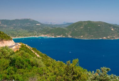 Yunanistan 'ın Lefkada adasındaki Vassiliki köyü