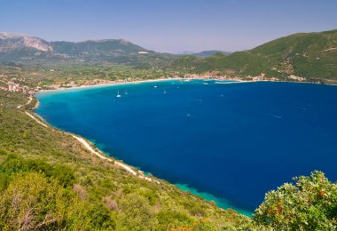 Yunanistan 'ın Lefkada adasındaki Vassiliki köyü